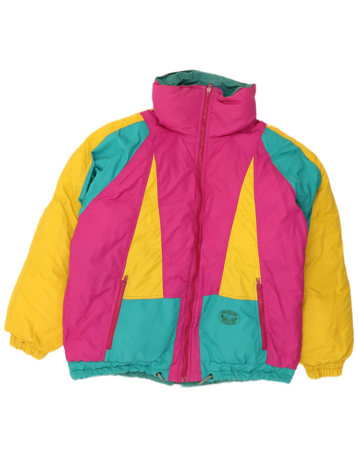 Vintage Mens Reversible Padded Jacket UK 42 XL Multicoloured Colourblock