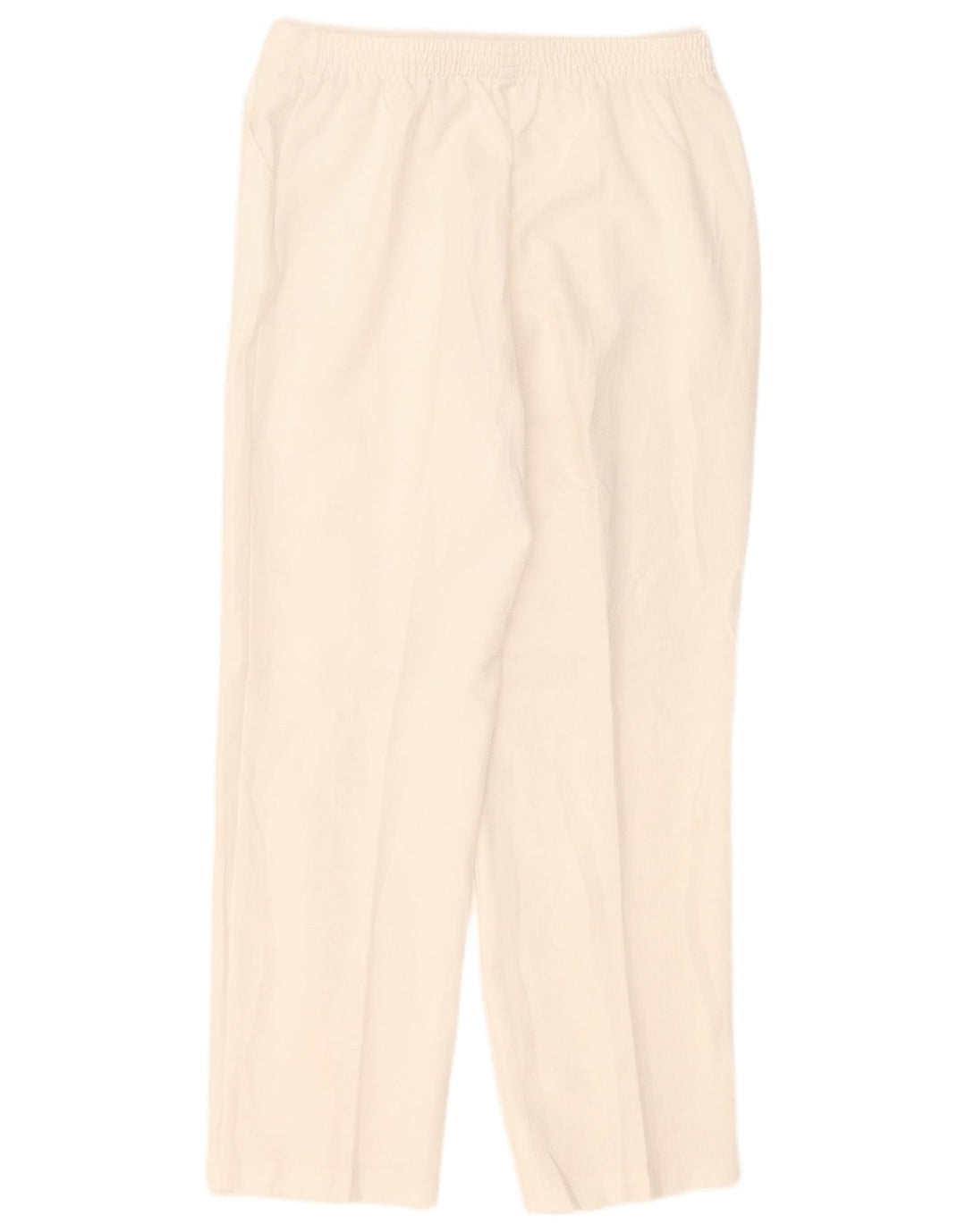 Marks & Spencer Womens Casual Trousers UK 14 Large W32 L29 White Check