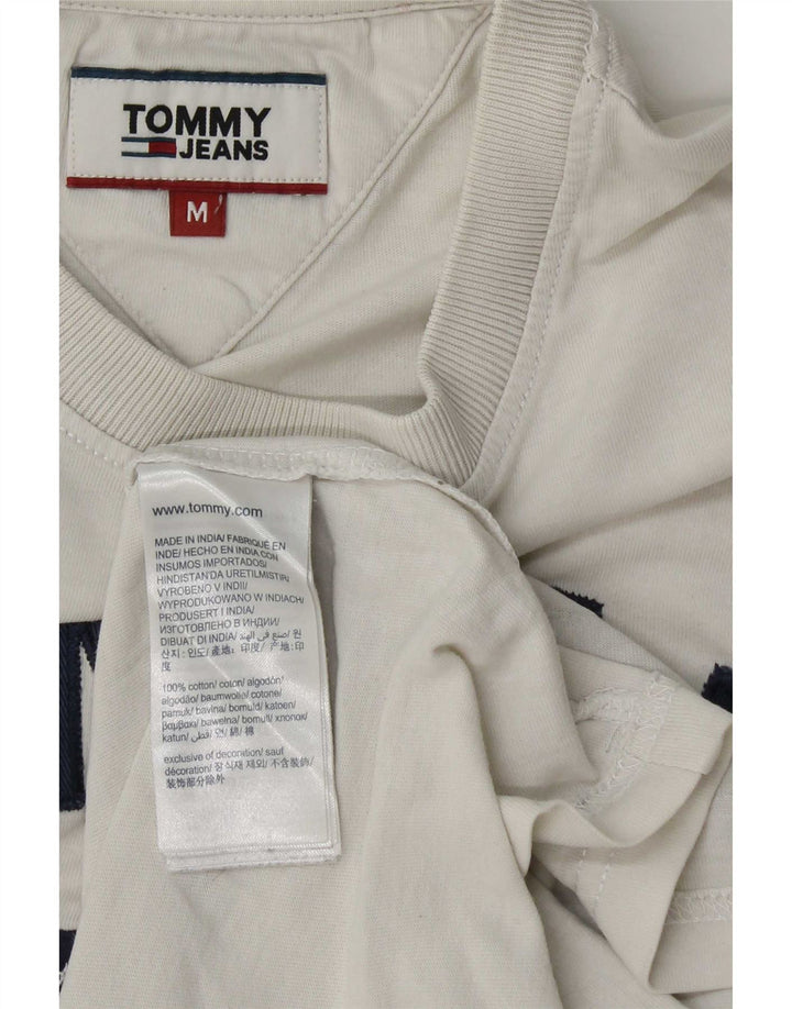 Tommy Hilfiger Mens Graphic T-Shirt Top Medium White Cotton