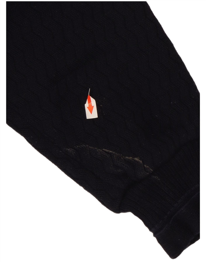 WESTBURY Mens Cardigan Sweater XL Navy Blue Colourblock Acrylic