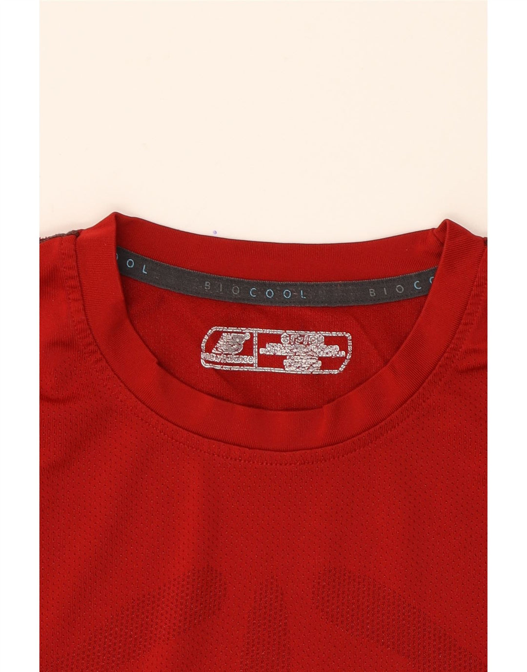 NEW BALANCE Womens Graphic Top Long Sleeve UK 10 Small Red Polyester Vintage New Balance and Second-Hand New Balance from Messina Hembry 