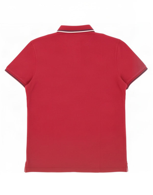 Diadora Mens Polo Shirt XL Burgundy Striped Cotton