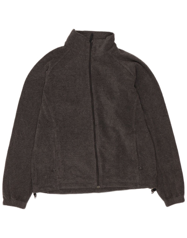 Columbia Womens Loose Fit Fleece Jacket UK 16 Large Grey Polyester