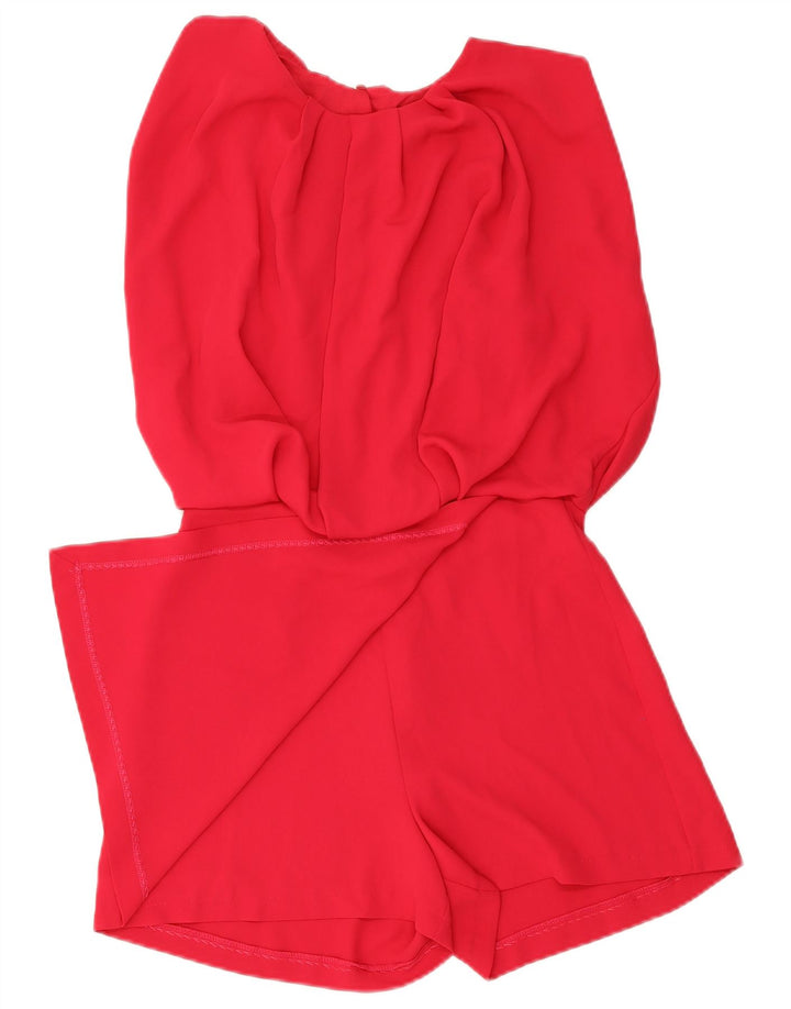 Zara Womens Playsuit UK 10 Small  Pink Polyester