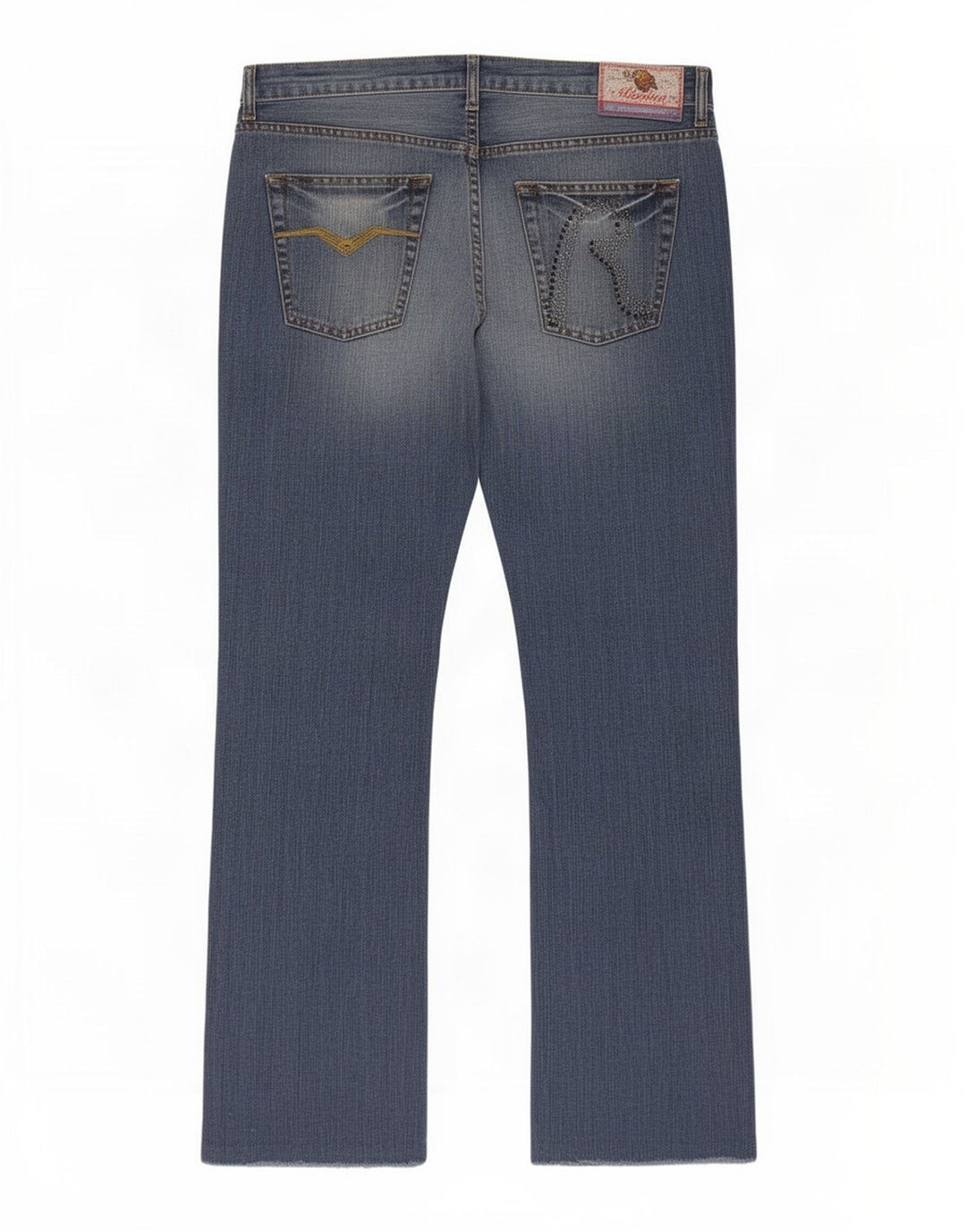 Replay Womens Bootcut Jeans W32 L34 Blue Cotton