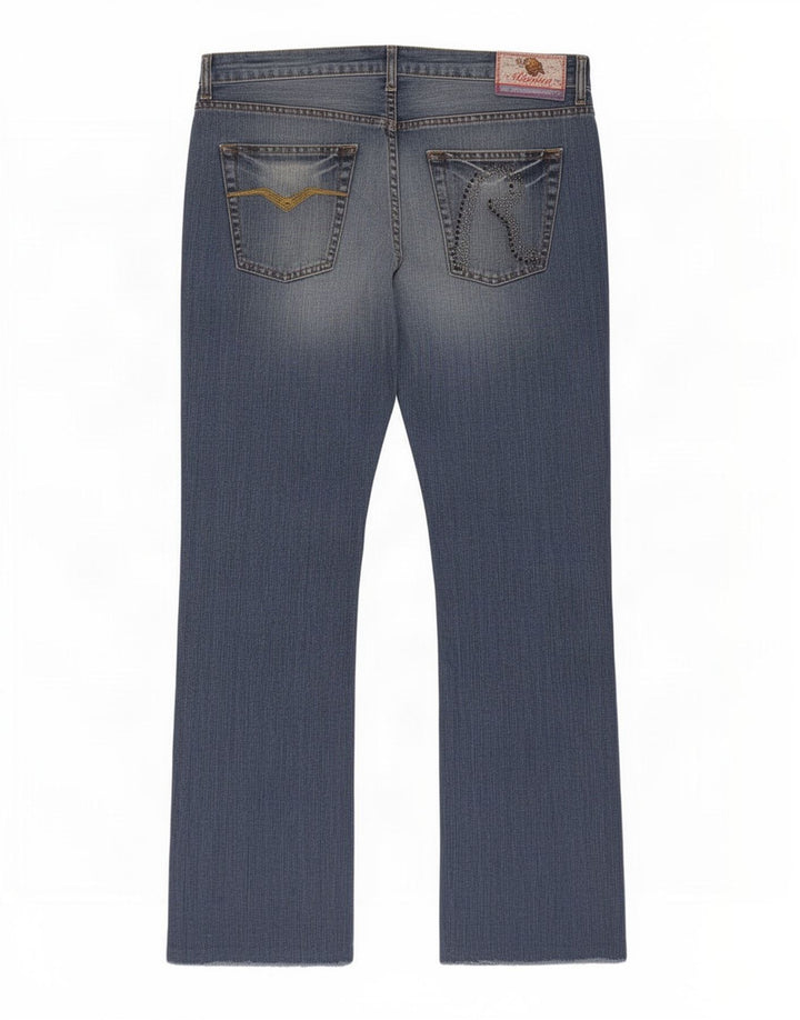 Replay Womens Bootcut Jeans W32 L34 Blue Cotton