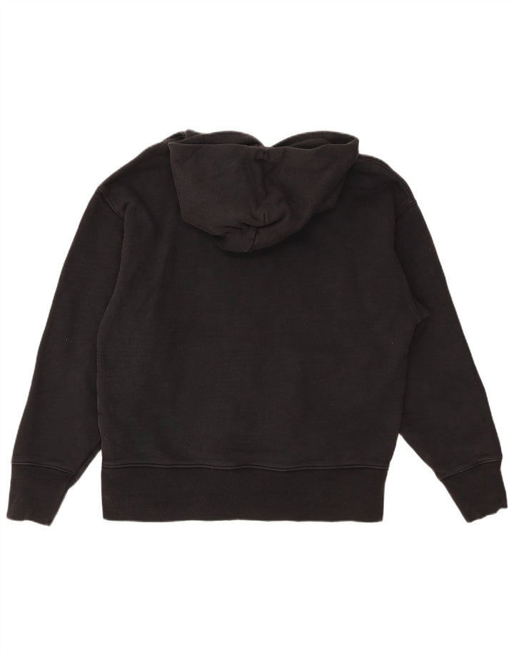 TOMMY HILFIGER Mens Hoodie Jumper Medium Black Cotton