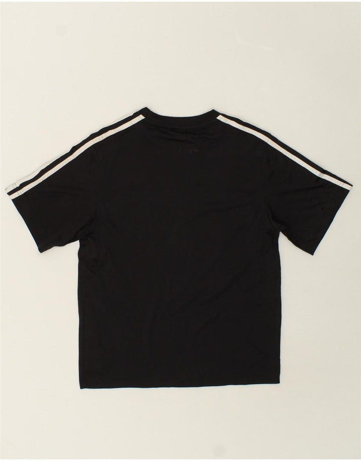 ADIDAS Boys T-Shirt Top 11-12 Years Black Polyester Vintage Adidas and Second-Hand Adidas from Messina Hembry 