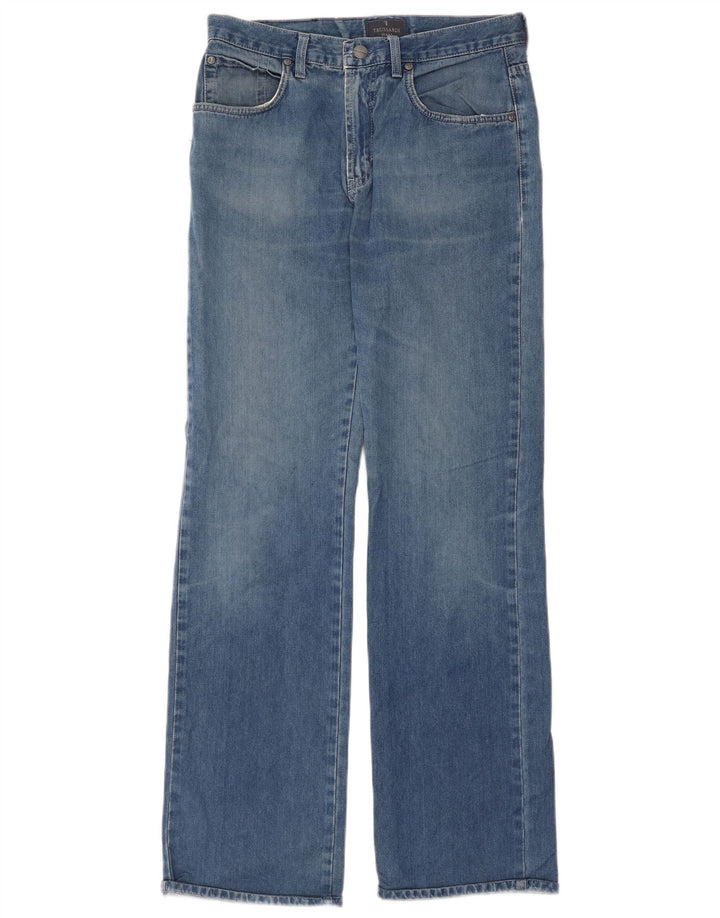 Trussardi Mens Bootcut Jeans W31 L32 Blue Cotton