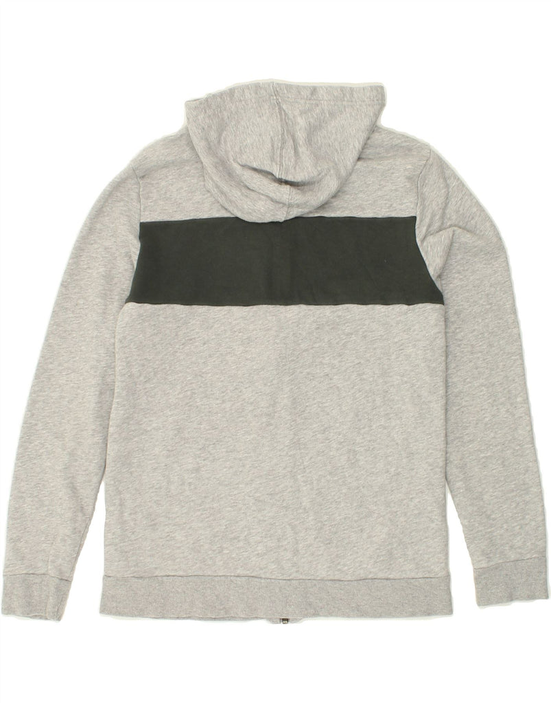 ADIDAS Boys Zip Hoodie Sweater 13-14 Years Grey Colourblock Cotton Vintage Adidas and Second-Hand Adidas from Messina Hembry 