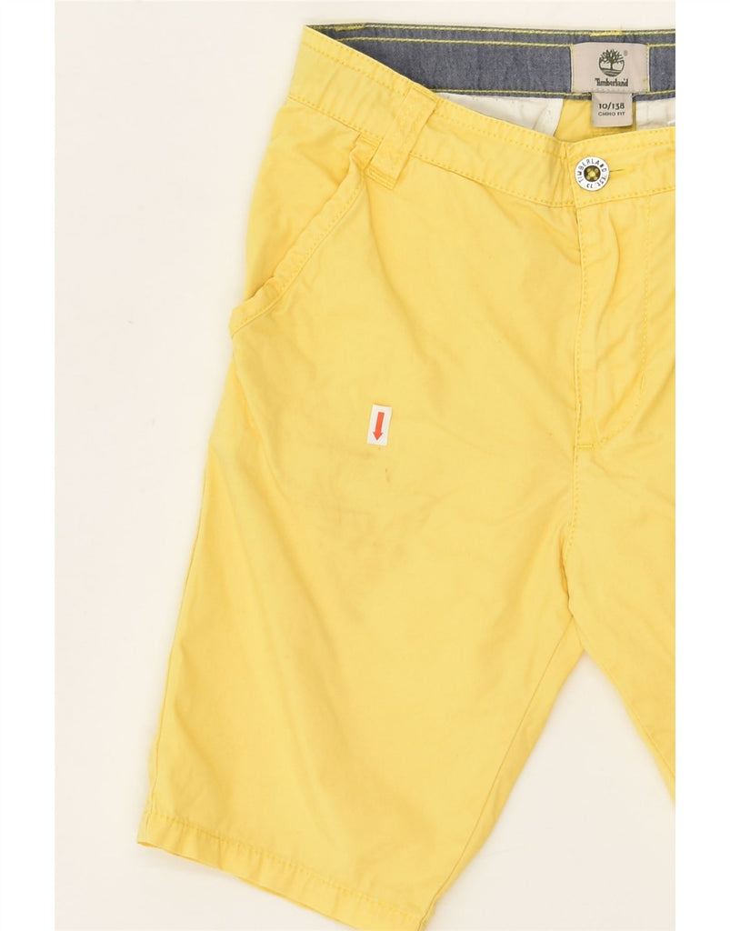 TIMBERLAND Boys Chino Shorts 9-10 Years W22  Yellow Cotton | Vintage Timberland | Thrift | Second-Hand Timberland | Used Clothing | Messina Hembry 