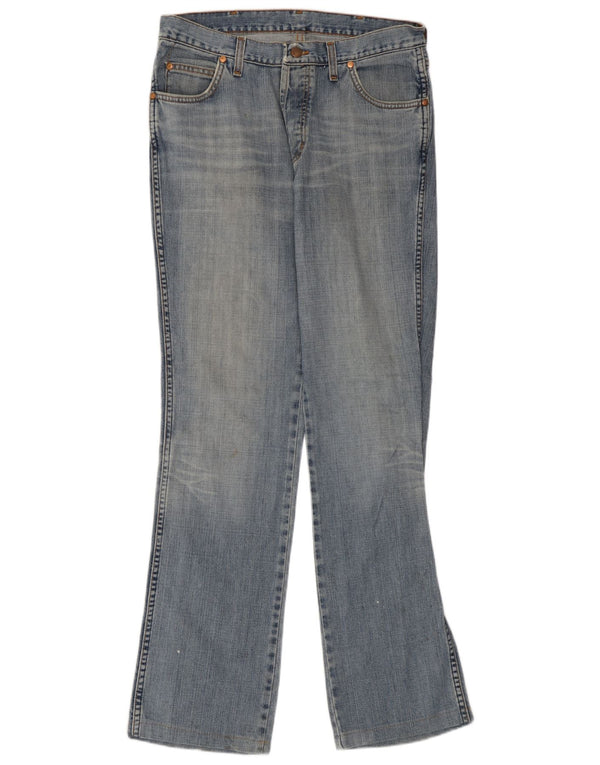 Wrangler Womens Evolution Straight Jeans W33 L33 Blue Cotton