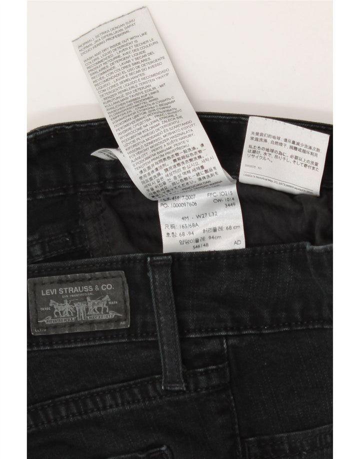 Levi's Womens Legging Jeans US 4 Small W27 L28 Black Cotton