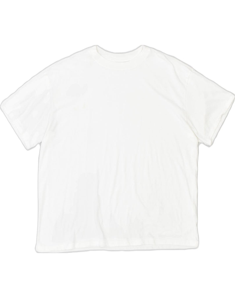 ESSENTIALS Mens T-Shirt Large White Cotton | Vintage Essentials | Thrift | Second-Hand Essentials | Used Clothing | Messina Hembry 