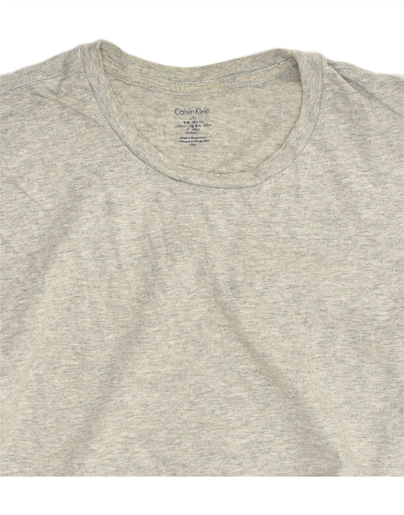 CALVIN KLEIN Mens T-Shirt Top Large Grey Flecked Cotton | Vintage Calvin Klein | Thrift | Second-Hand Calvin Klein | Used Clothing | Messina Hembry 