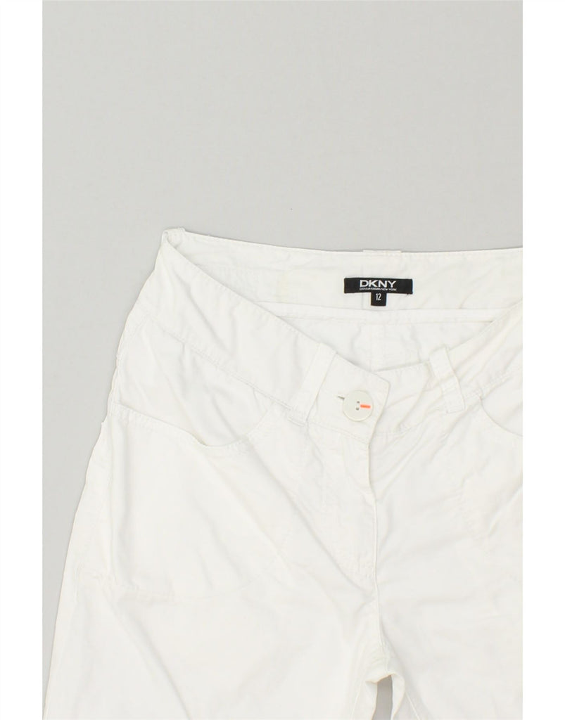 DKNY Girls Casual Shorts 11-12 Years W24 White Cotton | Vintage Dkny | Thrift | Second-Hand Dkny | Used Clothing | Messina Hembry 