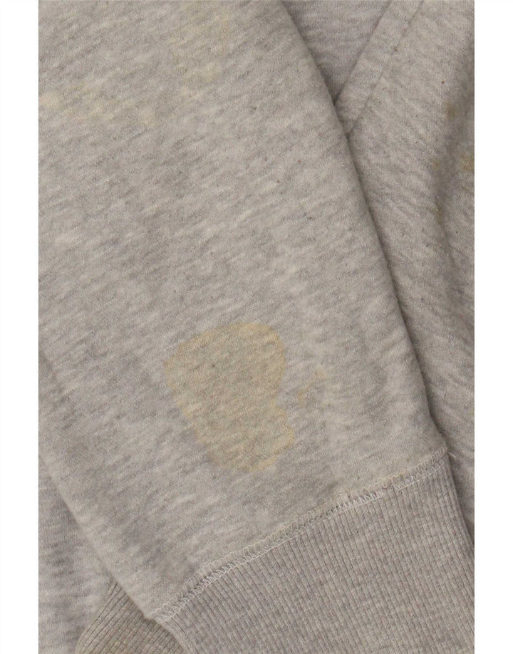 French Connection Mens Graphic Regular Fit Zip Hoodie Sweater Large Grey