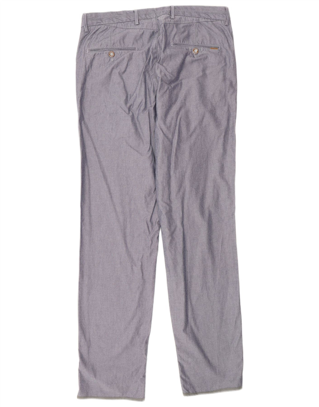 Massimo Dutti Mens Straight Chino Trousers EU 40 Medium W31 L32 Grey