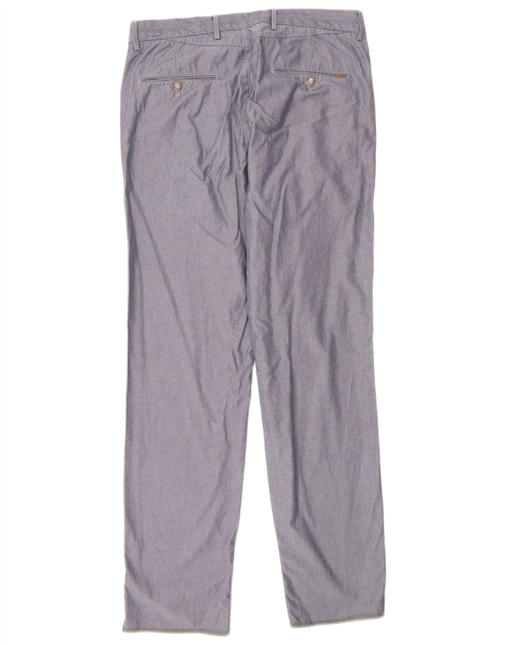 Massimo Dutti Mens Straight Chino Trousers EU 40 Medium W31 L32 Grey