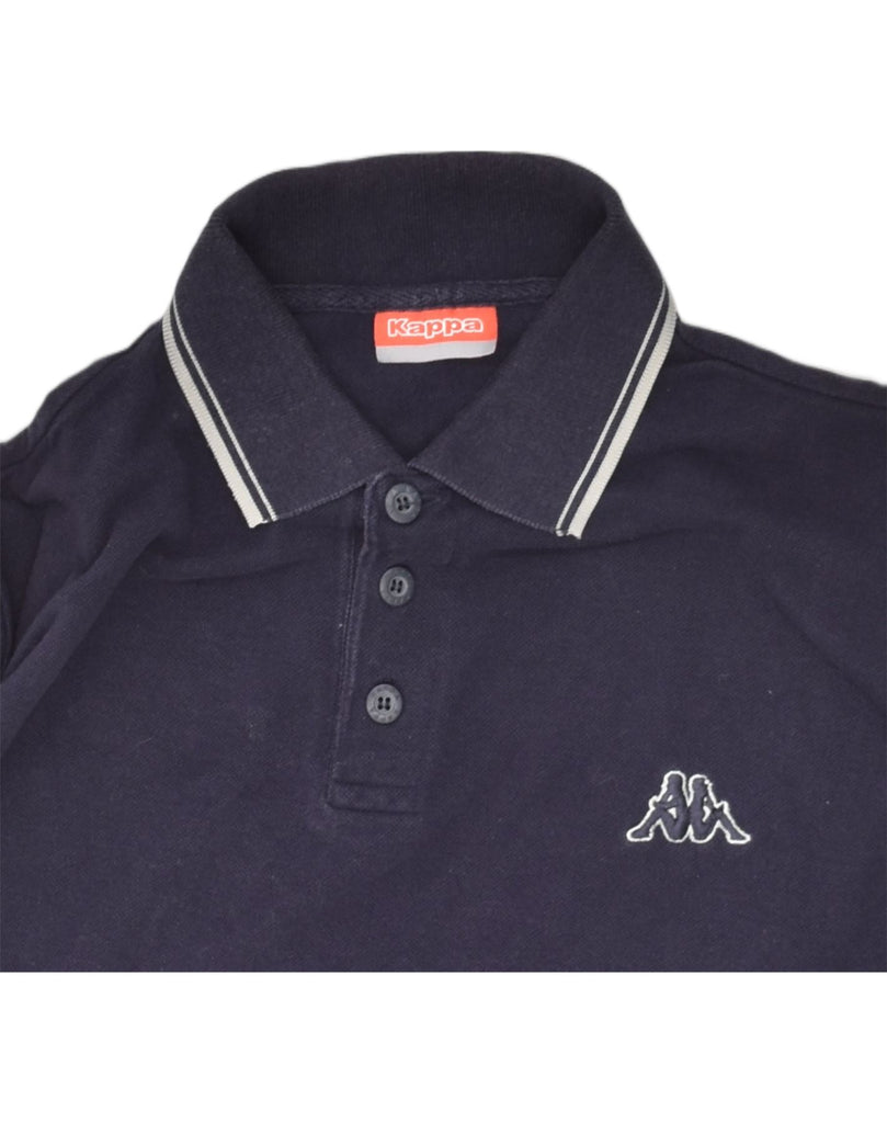 KAPPA Mens Polo Shirt Medium Navy Blue Cotton | Vintage Kappa | Thrift | Second-Hand Kappa | Used Clothing | Messina Hembry 