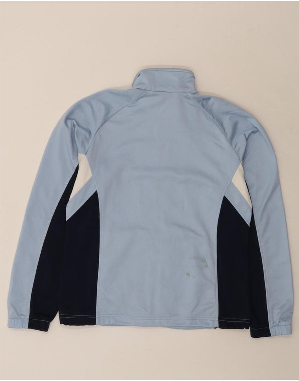 Diadora Womens Tracksuit Top Jacket Medium Blue Colourblock Polyester