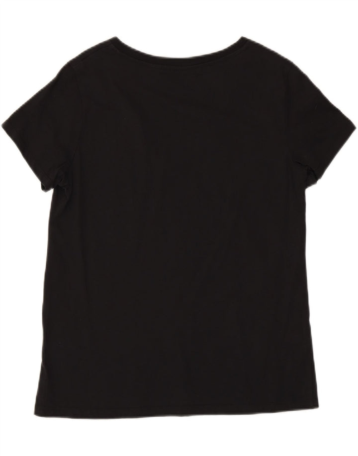 LEVI'S Womens T-Shirt Top UK 12 Medium Black Vintage Levi's and Second-Hand Levi's from Messina Hembry 