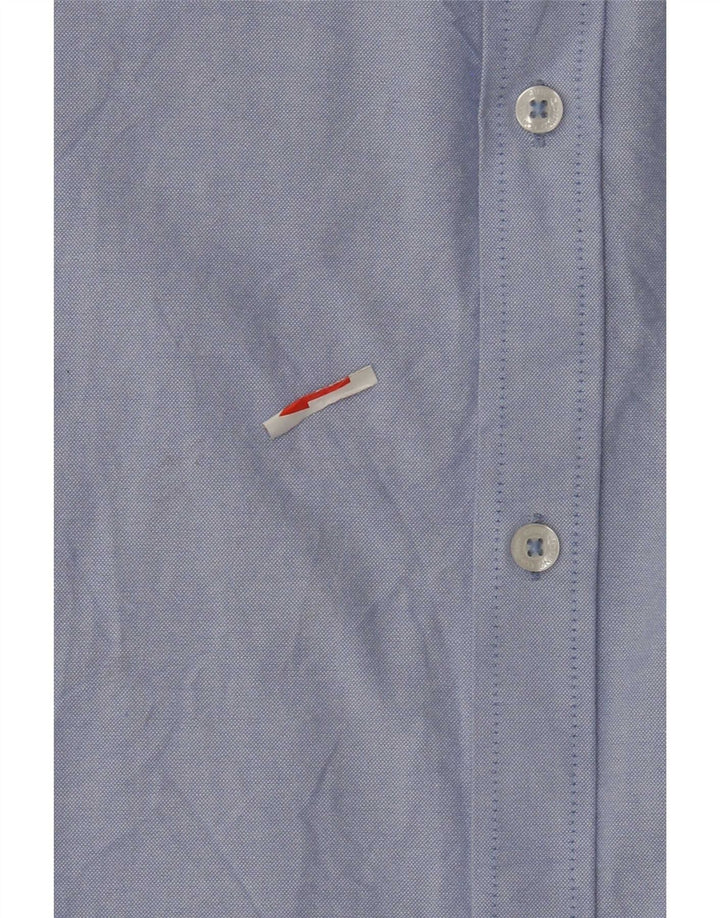Crew Clothing Mens Short Sleeve Shirt 2XL Blue Cotton