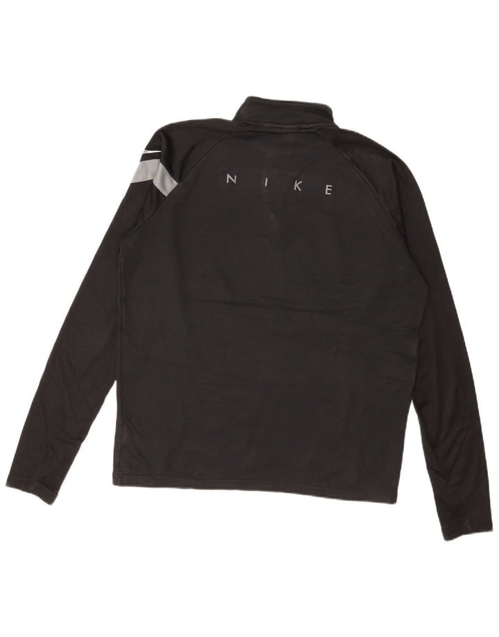 Nike Mens Dri Fit Graphic Sweatshirt Jumper Medium Black Colourblock