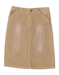 REPLAY Womens Midi Skirt W26 Small Beige Cotton