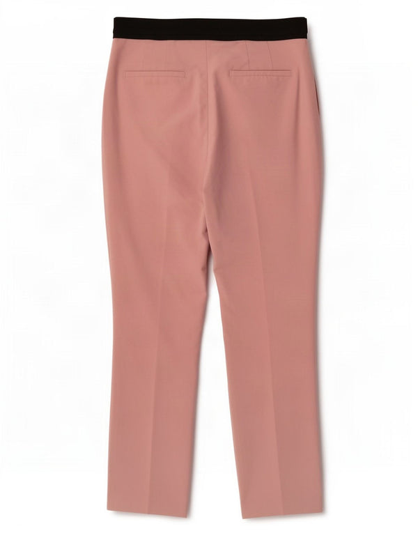 Zara Womens Slim Chino Trousers Medium W28 L27 Pink Colourblock Cotton