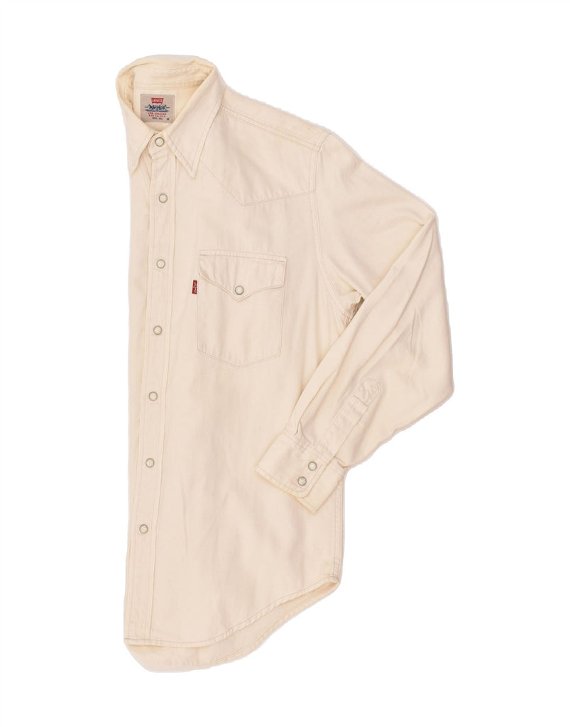 LEVI'S Mens Shirt Medium Off White Cotton | Vintage Levi's | Thrift | Second-Hand Levi's | Used Clothing | Messina Hembry 