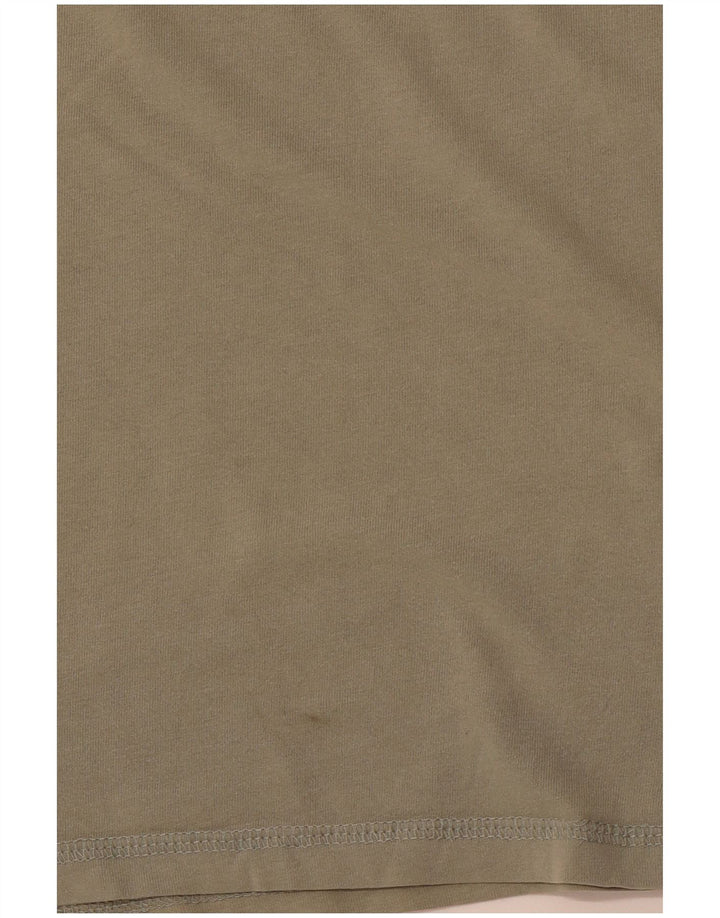 JACK & JONES Mens T-Shirt Top Large Khaki Cotton