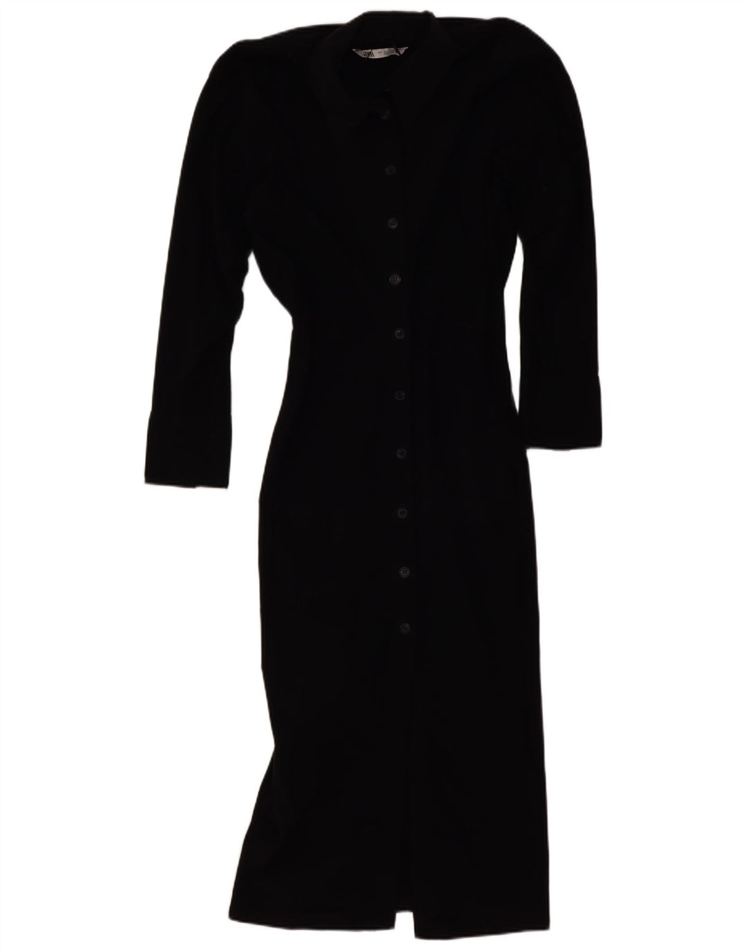 Zara Womens Maxi Shirt Dress UK 10 Small Black
