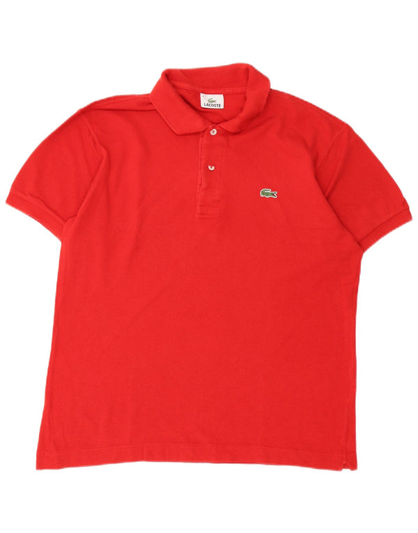 Lacoste Mens Polo Shirt Size 4 Medium Red Cotton