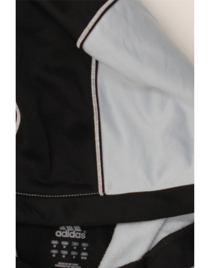 ADIDAS Mens Climawarm Hoodie Jumper Medium Black Colourblock Polyester Vintage Adidas and Second-Hand Adidas from Messina Hembry 