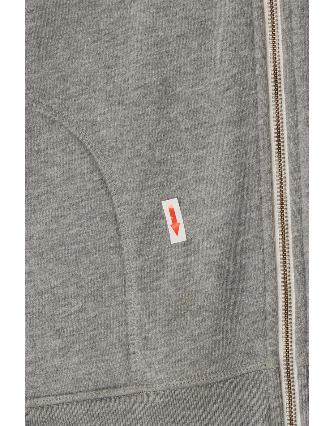 Jack Wills Womens Graphic Zip Hoodie Sweater UK 12 Medium Grey Cotton