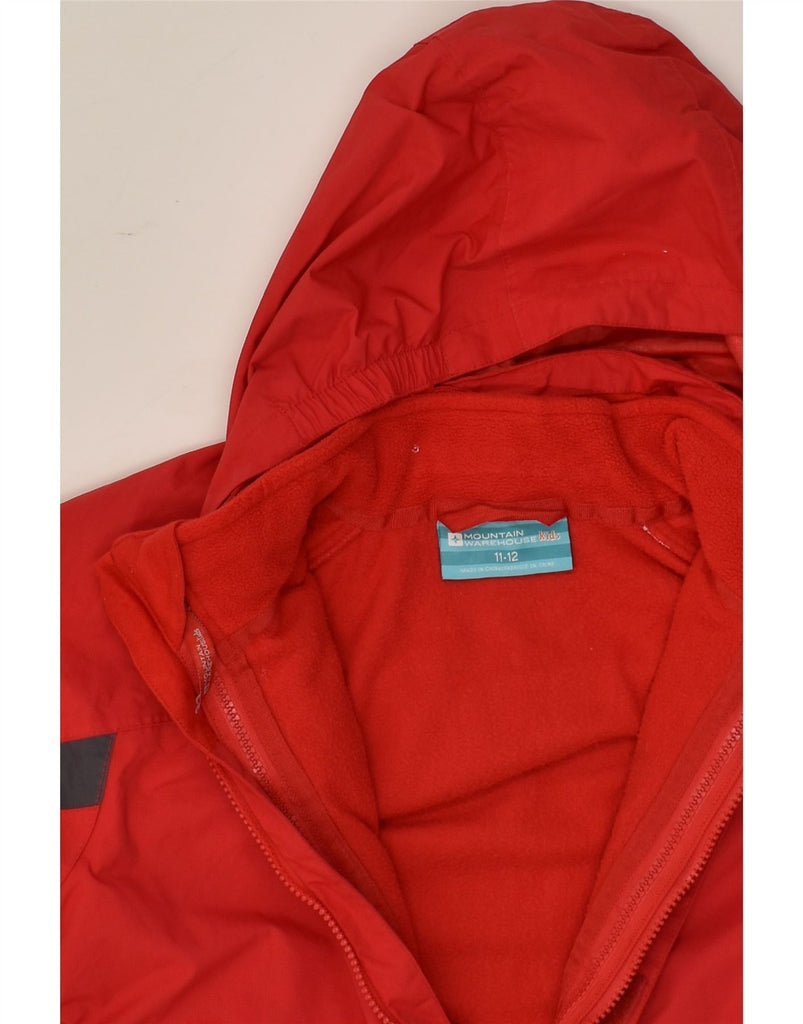 MOUNTAIN WAREHOUSE Boys Hooded Windbreaker Jacket 11-12 Years Red | Vintage Mountain Warehouse | Thrift | Second-Hand Mountain Warehouse | Used Clothing | Messina Hembry 