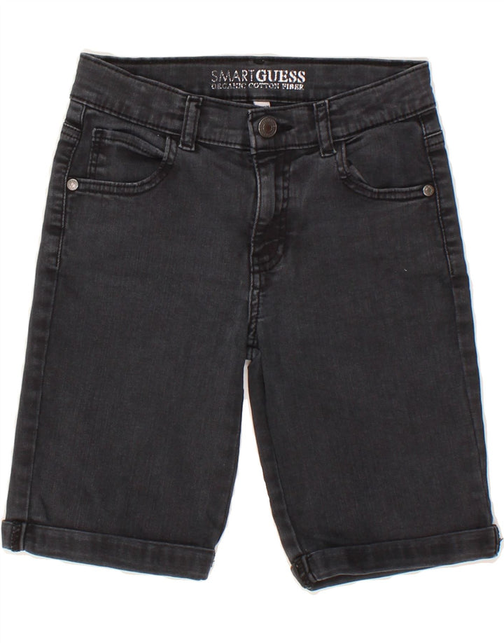 GUESS Boys Denim Shorts 7-8 Years W24 Grey Polyester Vintage Guess and Second-Hand Guess from Messina Hembry 