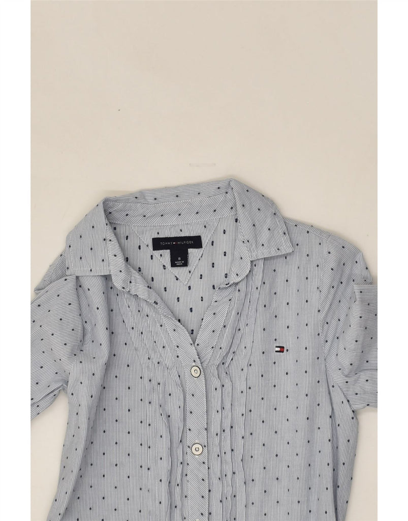 TOMMY HILFIGER Girls Shirt Dress 7-8 Years Blue Spotted Cotton | Vintage Tommy Hilfiger | Thrift | Second-Hand Tommy Hilfiger | Used Clothing | Messina Hembry 