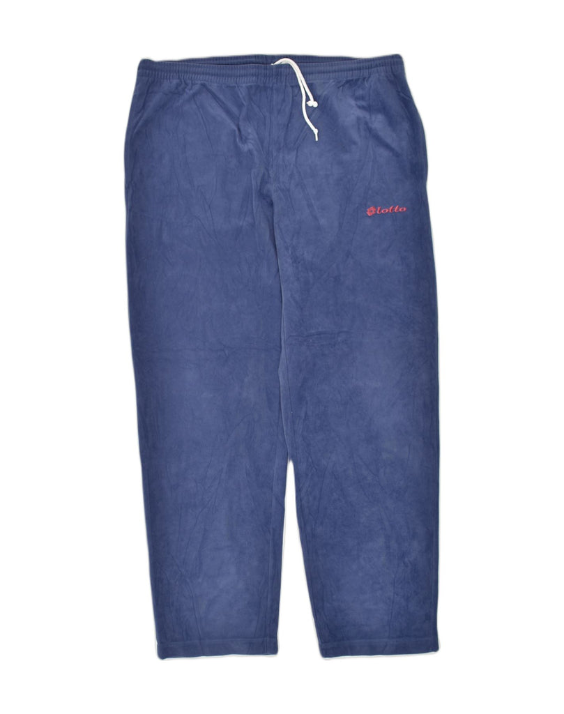 LOTTO Mens Fleece Tracksuit Trousers UK 42/44 Large Blue Polyester | Vintage Lotto | Thrift | Second-Hand Lotto | Used Clothing | Messina Hembry 