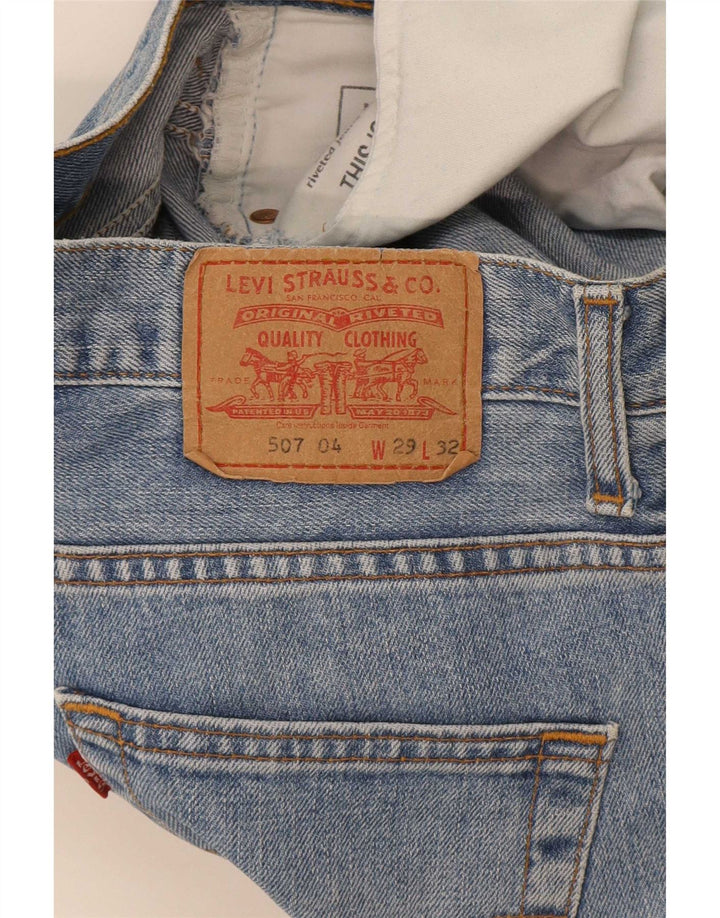 Levi's Mens 507 Slim Bootcut Jeans W29 L32 Blue Cotton