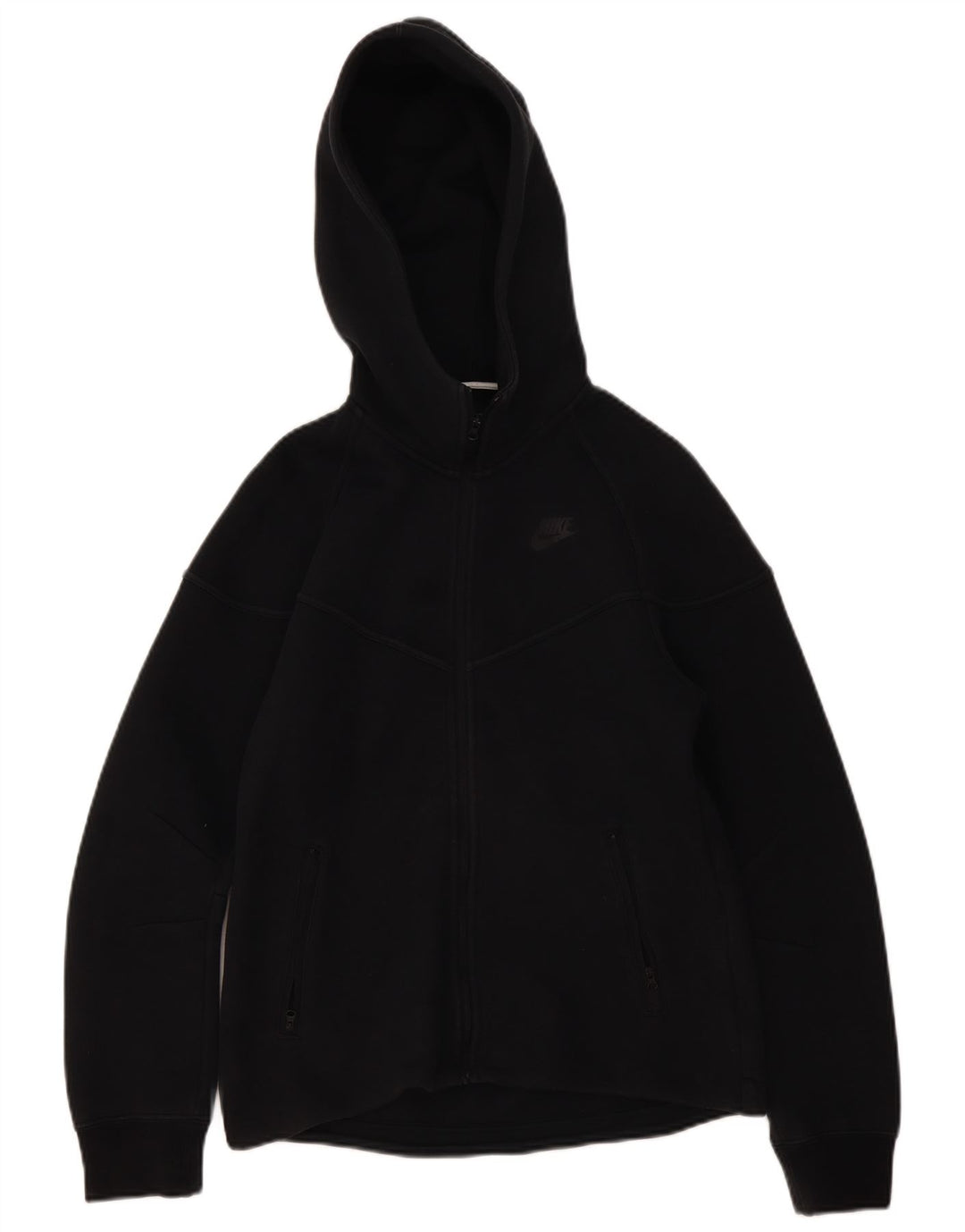 Nike Mens Zip Hoodie Sweater Small Black Cotton