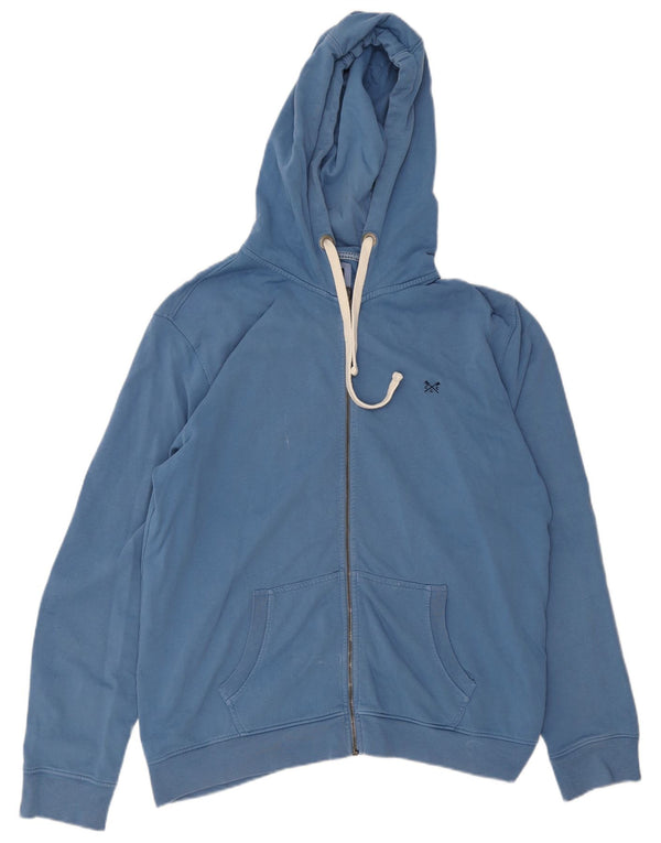 Crew Clothing Mens Zip Hoodie Sweater XL Blue Cotton