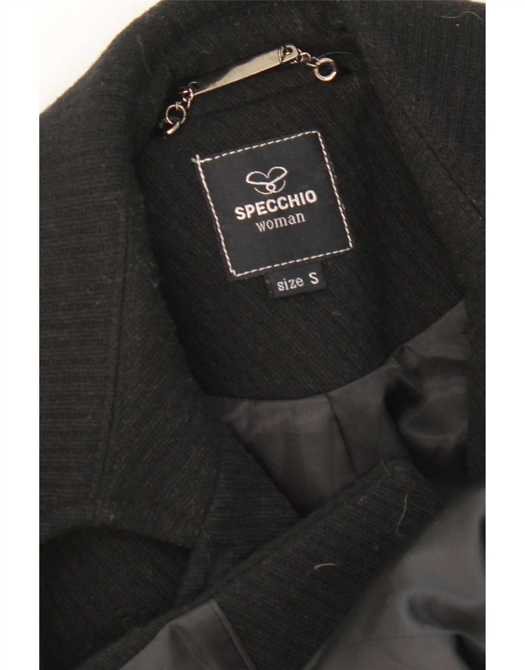 Specchio Womens Overcoat UK 10 Small Black