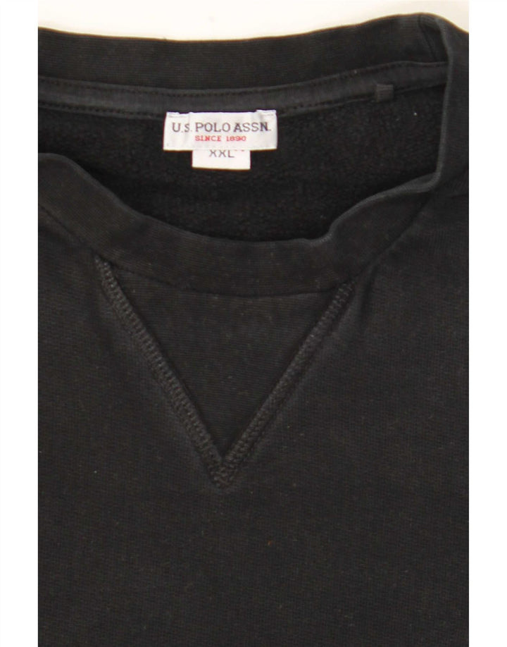 U.S. Polo Assn. Mens Sweatshirt Jumper 2XL Black