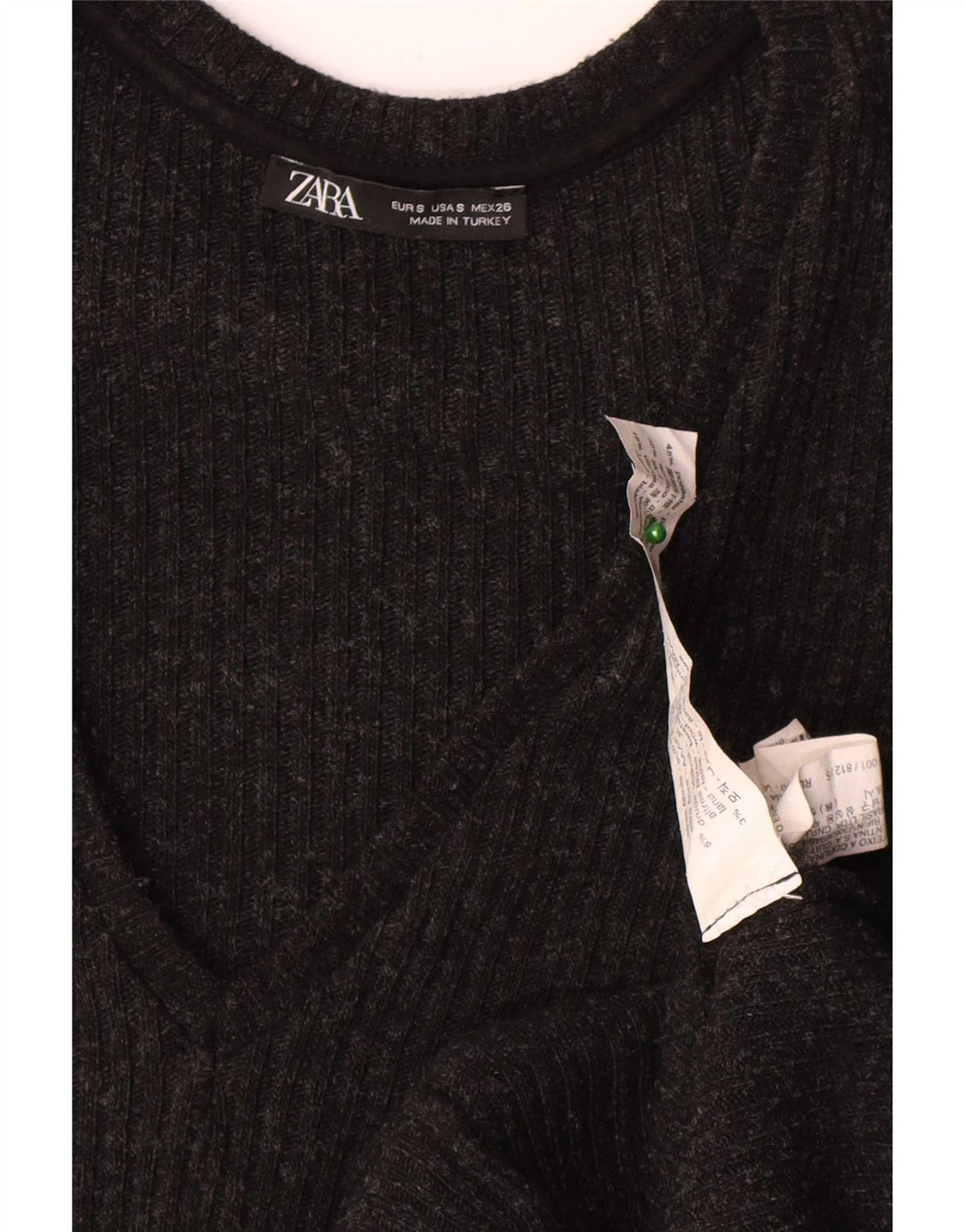 Zara Womens Long Sleeve Jumper Dress UK 10 Small Grey Polyester