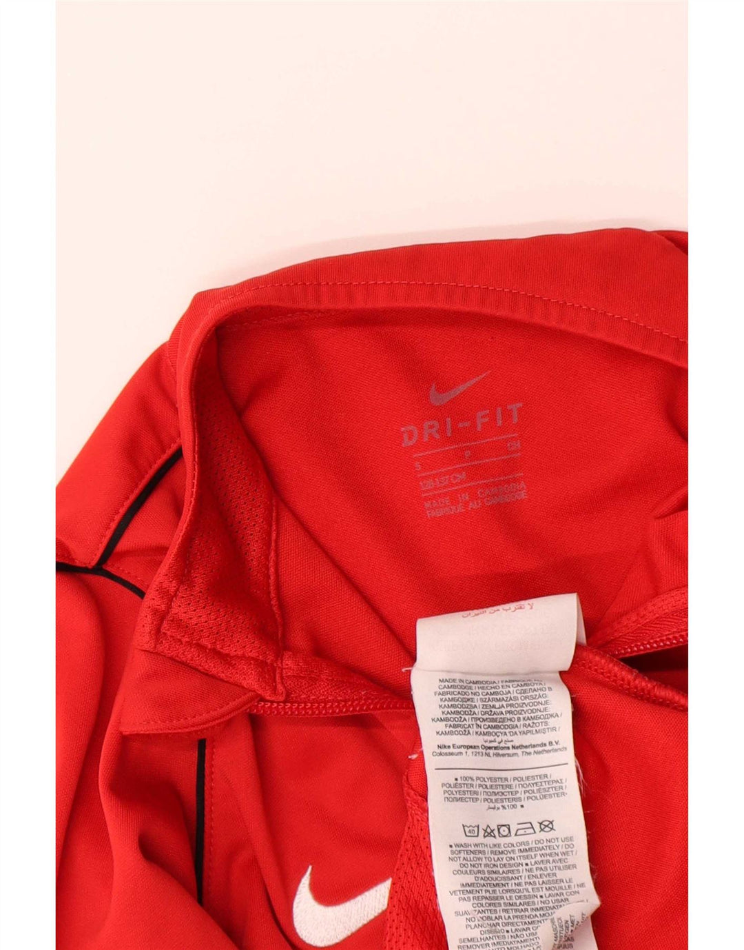 Nike Boys Dri Fit Tracksuit Top Jacket 8-9 Years Small Red Polyester