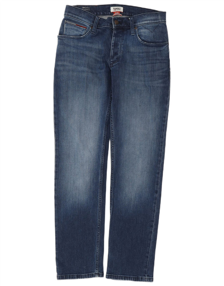 TOMMY HILFIGER Mens Straight Jeans W30 L32 Blue Cotton