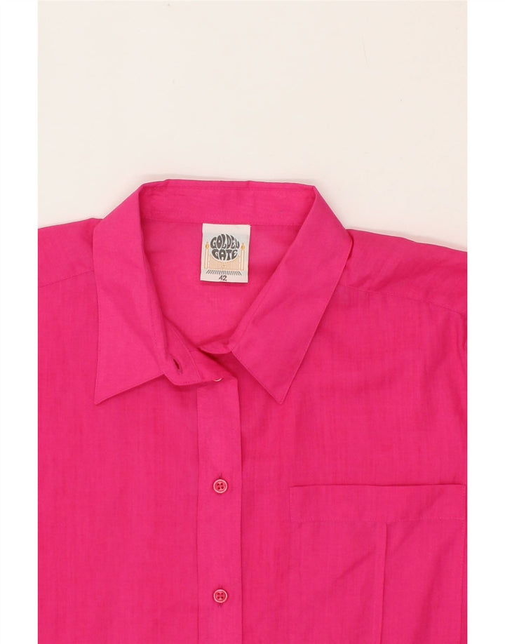 VINTAGE Womens Shirt IT 42 Medium Pink Polyester Vintage Vintage and Second-Hand Vintage from Messina Hembry 