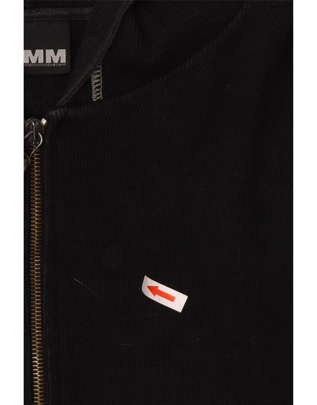 UMM Mens Hooded Cardigan Sweater 2XL Black Cotton